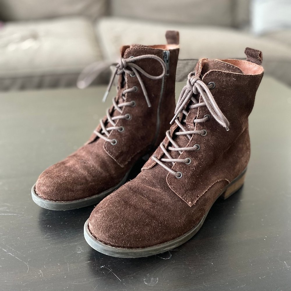 Born Remy Suede Lace-Up Booties